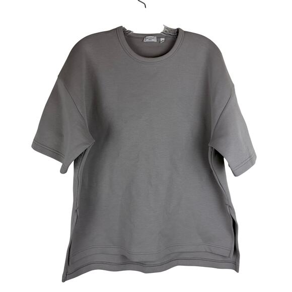 Aritzia The Group Babaton Aro T-Shirt Womens Size 2 Med Gray Athleisure Oversize - Picture 2 of 9